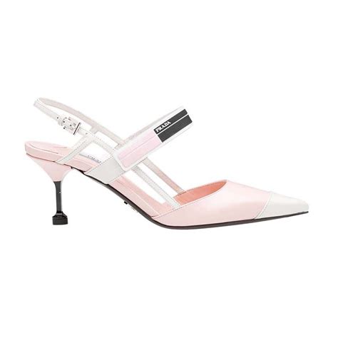 prada two tone leather slingbacks